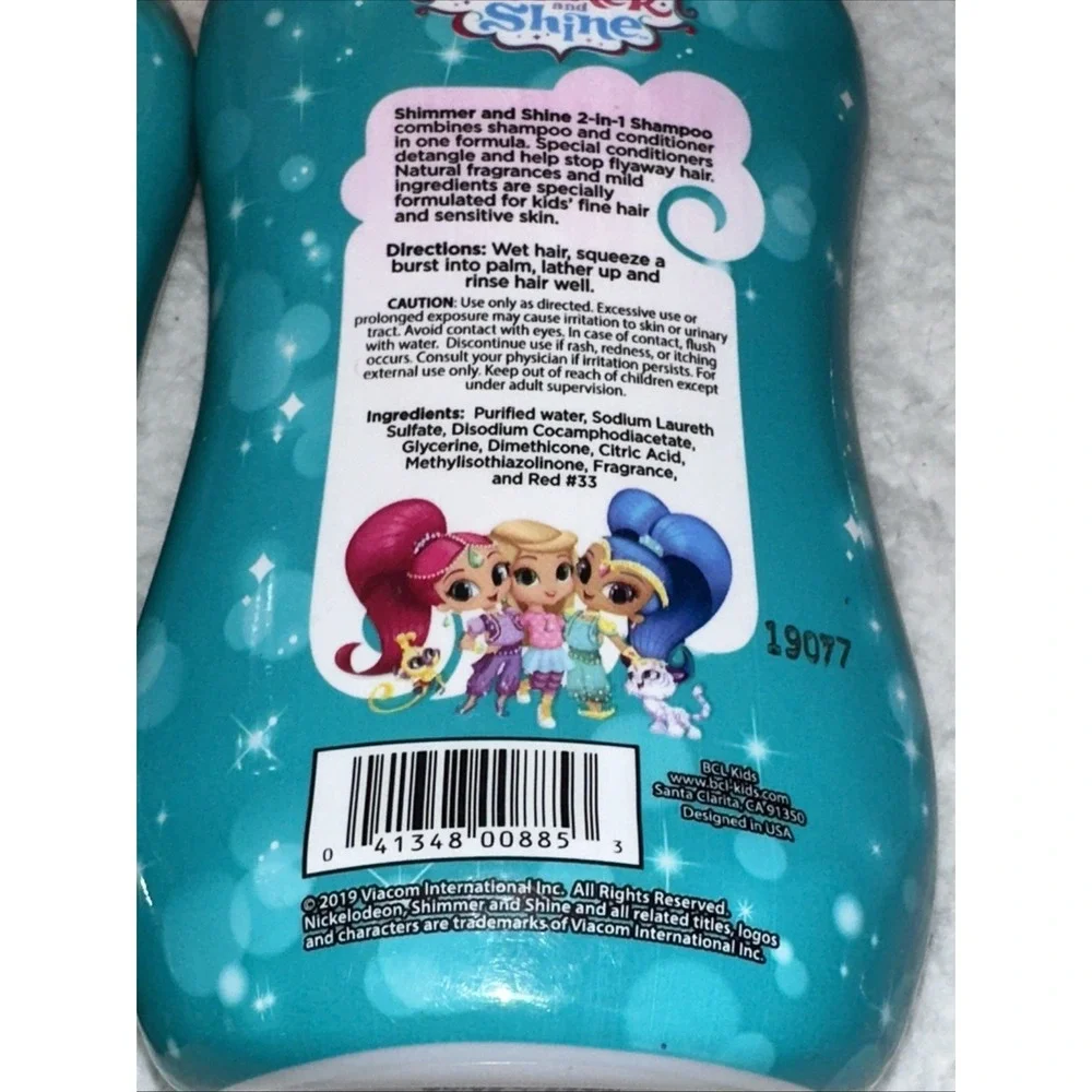 Nickelodeon Shimmer Shine 2 In 1 Shampoo Conditioner Strawberry Sparkle 8oz Kids